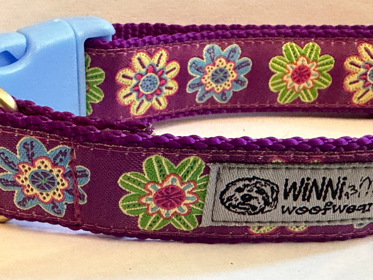 Purple Floral Dog Collar