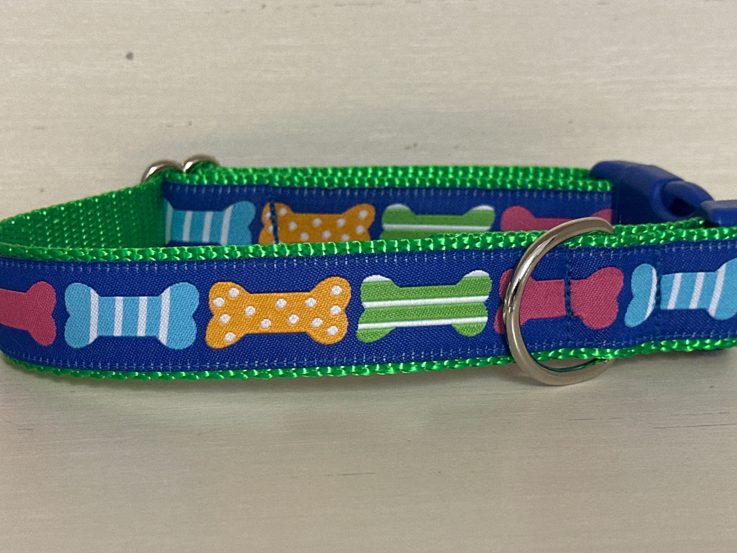 Dog Bone Collar with Optional Personalized Bone Buckle