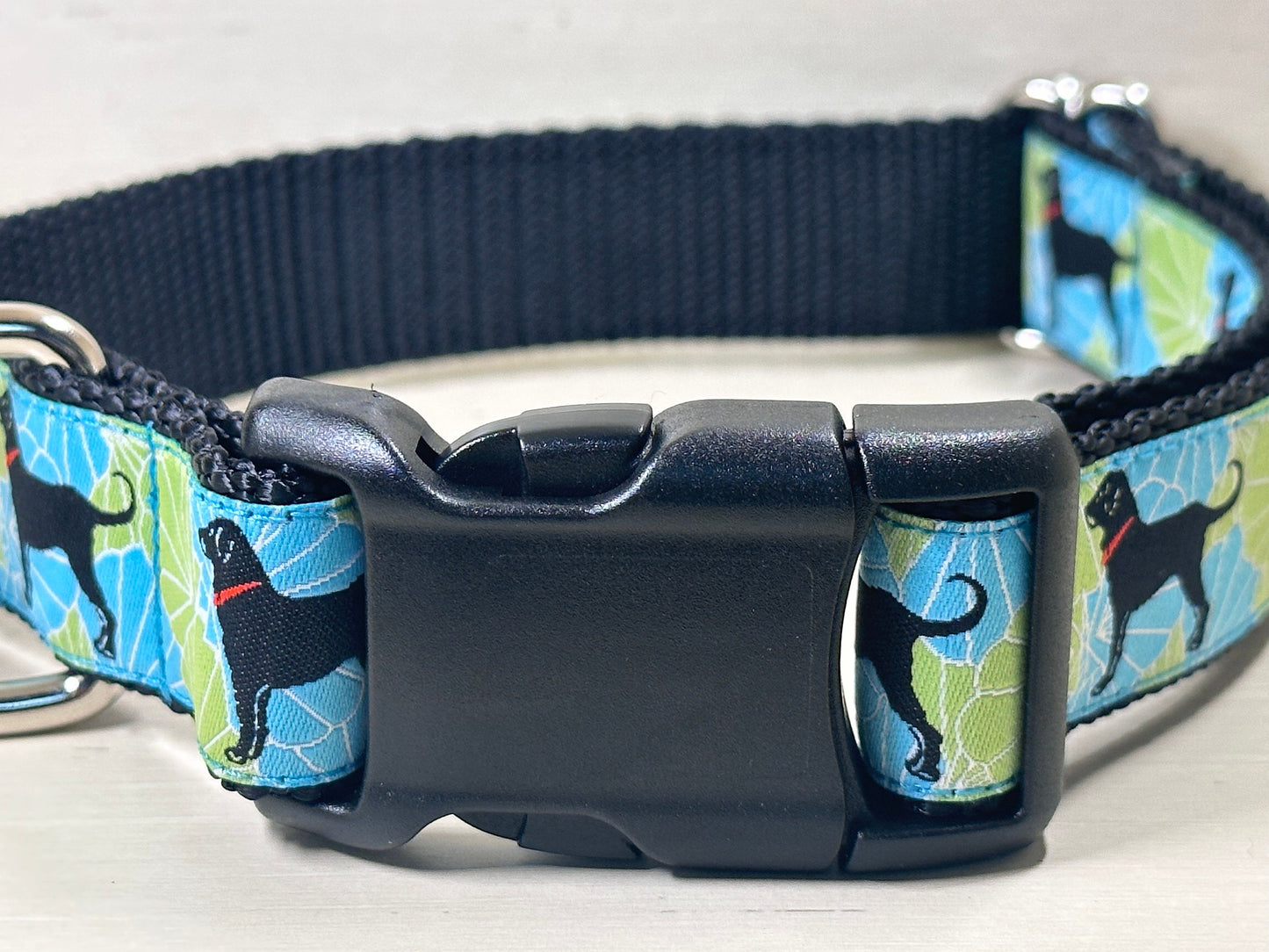 Handmade Dog Collar: Hawaiian Floral Print, Heavyweight Nylon