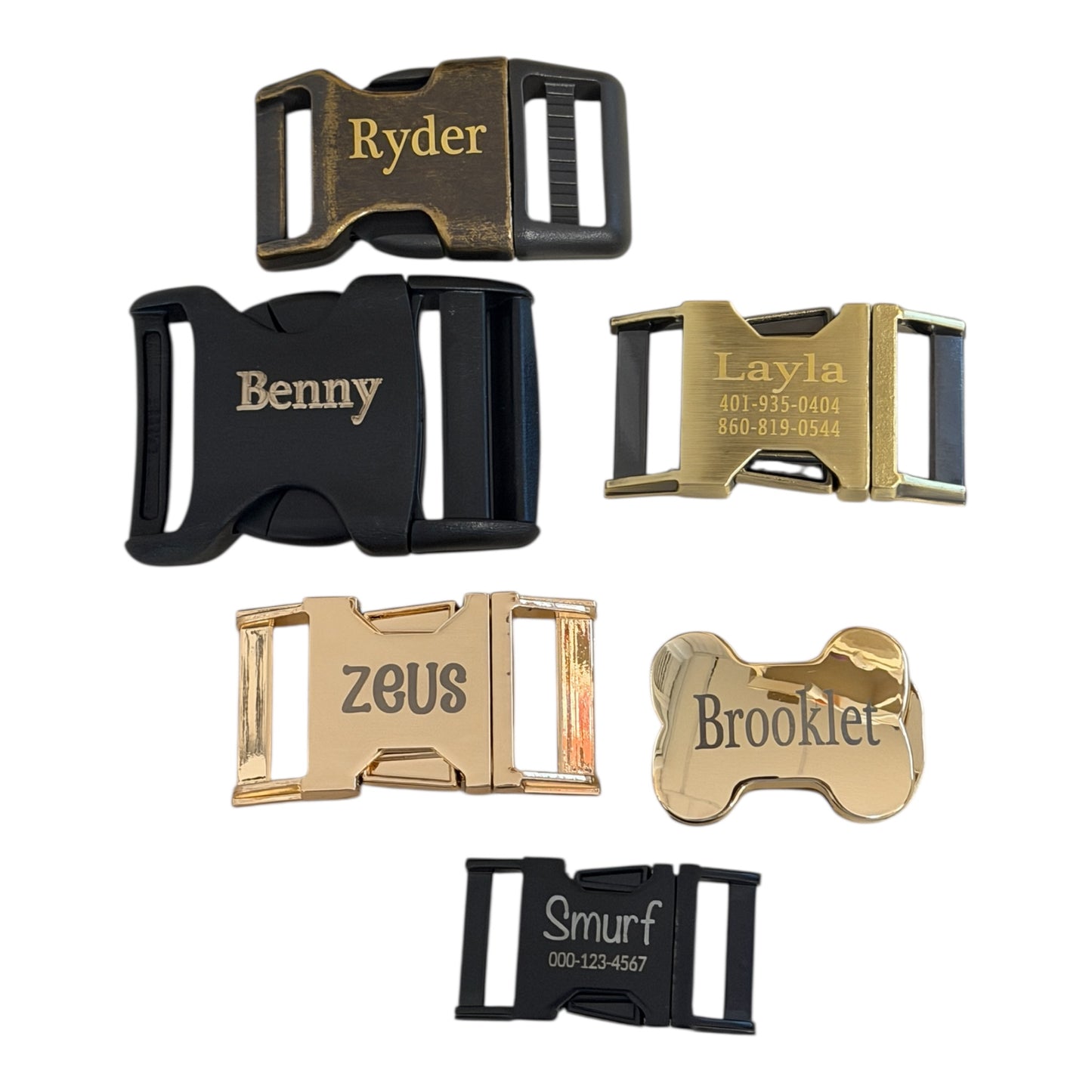 Turquoise Floral Dog Collar - Adjustable Quick Release Buckle