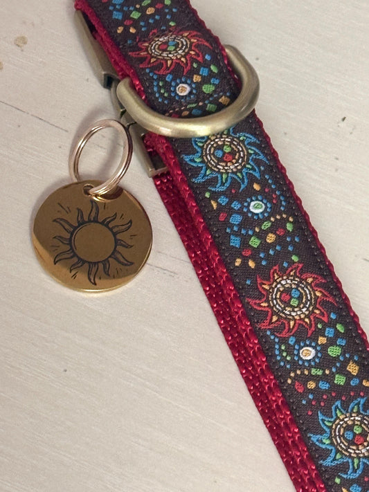 Southwestern Dog Collar – Optional Personalized Engraved Metal Buckle - Winni&Me Woofwear