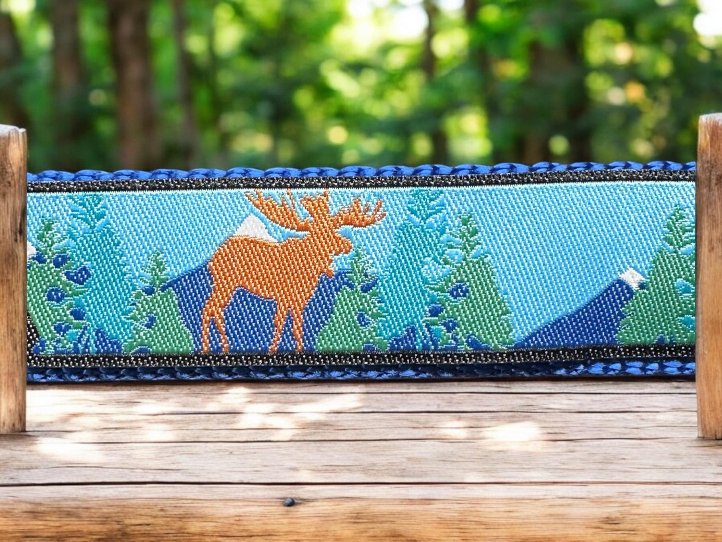 Bear and Moose Forest Friends Dog Collar/Mountain Collars