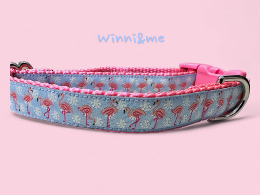 Pink Flamingos Dog Collar