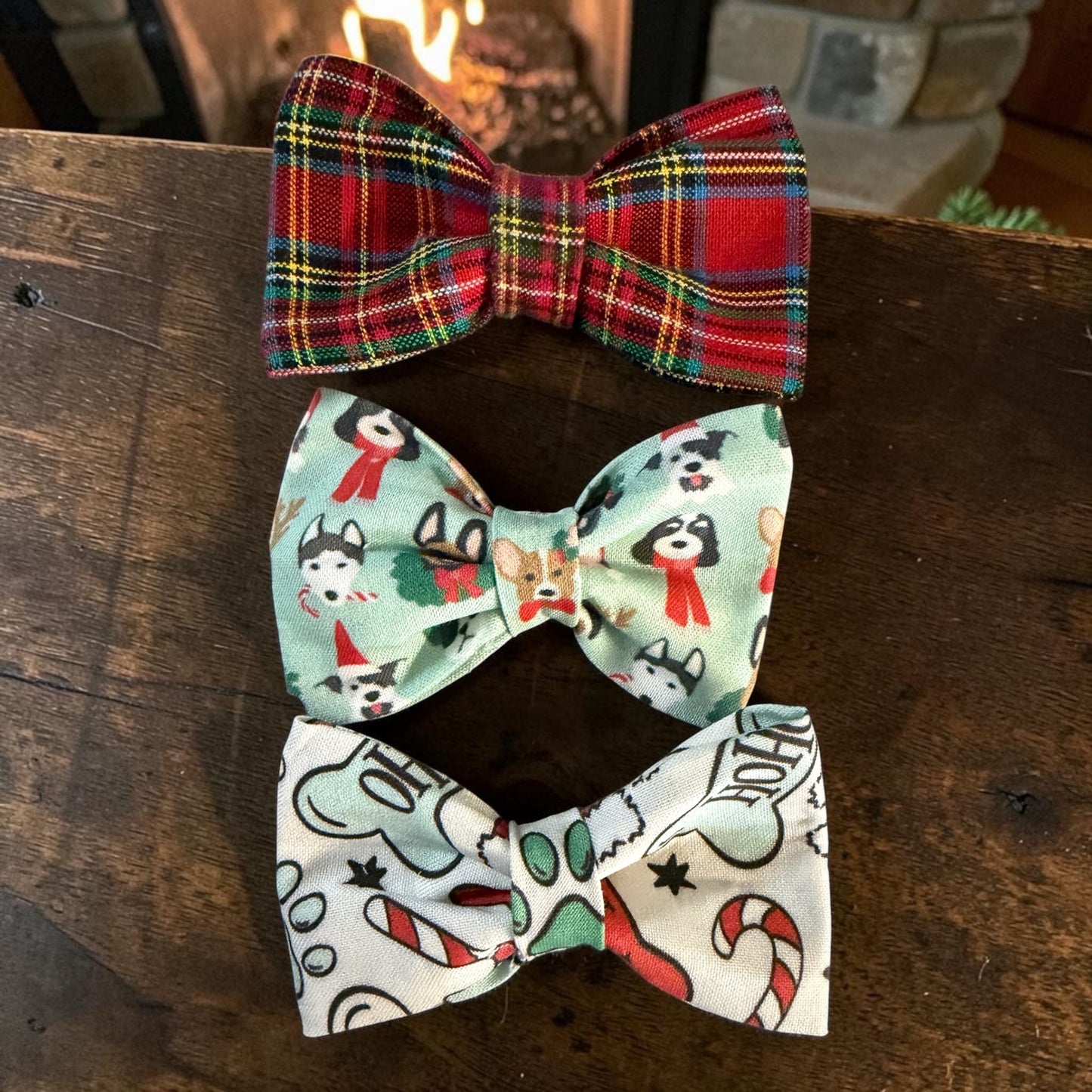Holiday Bow Ties - Dog Bow Ties - Winni&Me Woofwear