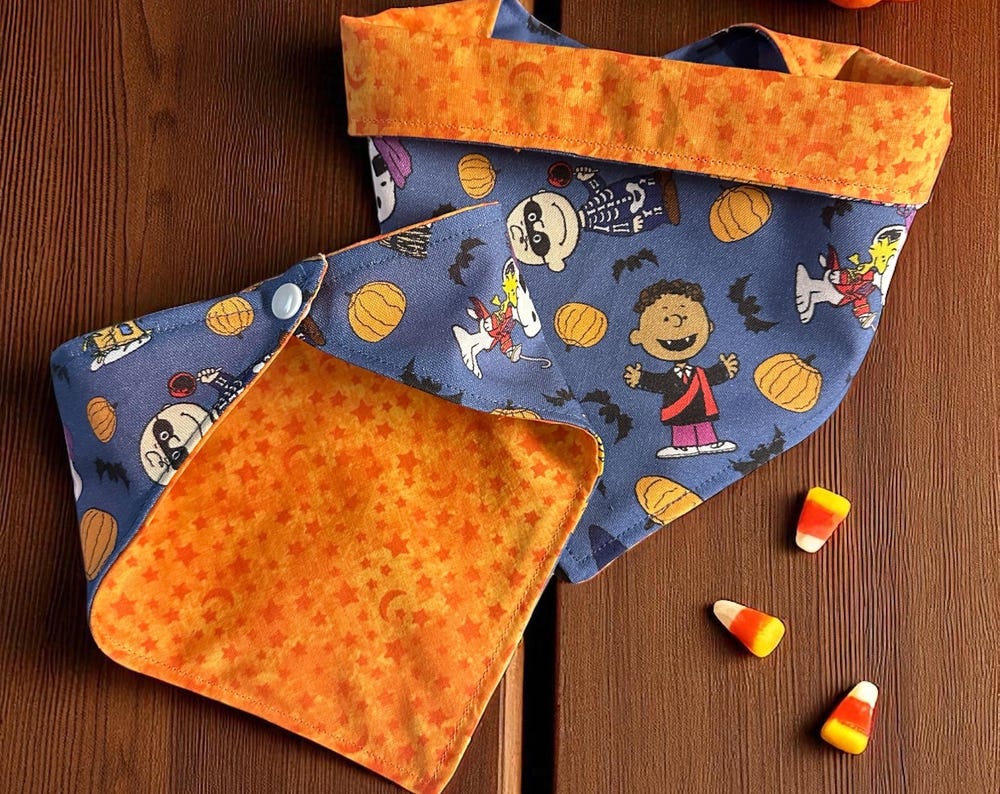 Reversible Halloween Dog Bandana