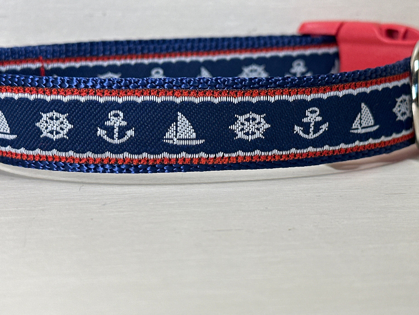 Let's Go Sailing Dog Collar