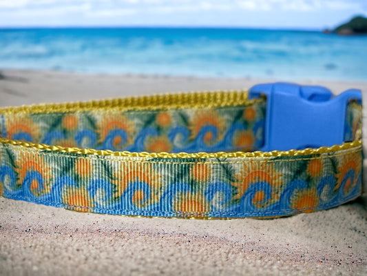 The sun and the sea dog collar - Winni&Me Woofwear