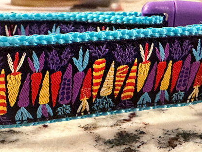 Colorful Carrots Dog Collar/Easter Collar/Spring