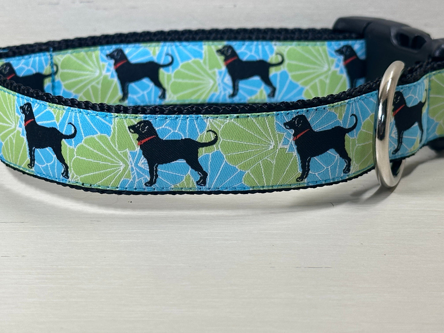 Handmade Dog Collar: Hawaiian Floral Print, Heavyweight Nylon