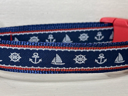 Let's Go Sailing Dog Collar