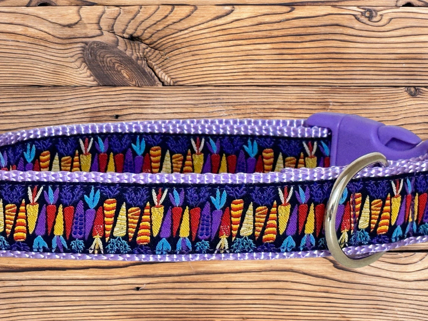 Colorful Carrots Dog Collar/Easter Collar/Spring