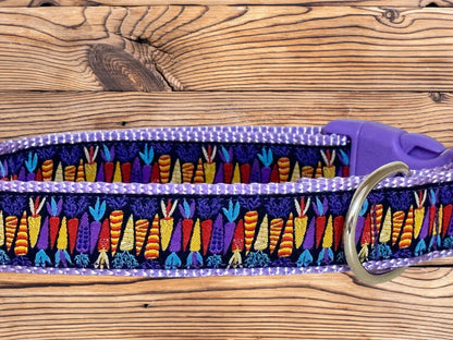 Colorful Carrots Dog Collar/Easter Collar/Spring