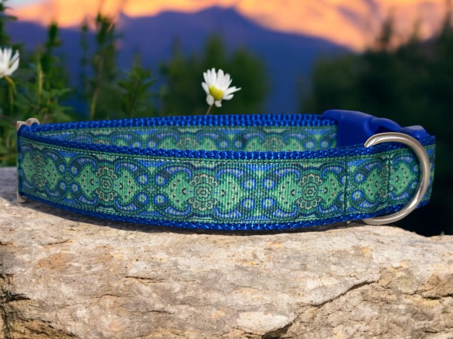Blue and Green Doggy Collar