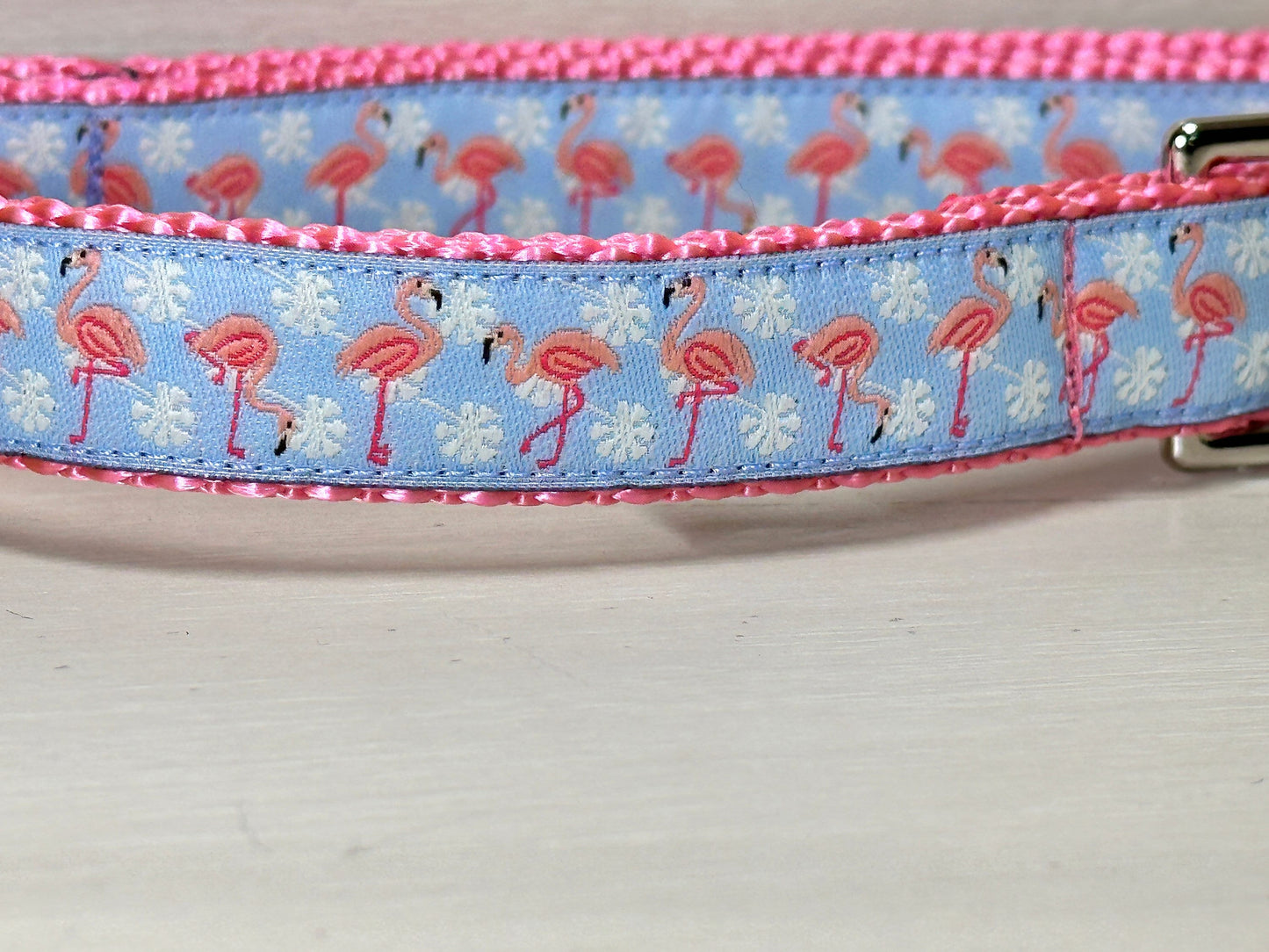 Pink Flamingos Dog Collar