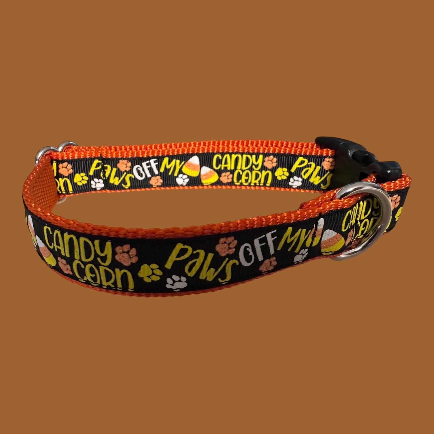 Halloween Dog Collar/Paws off my Candy Corn