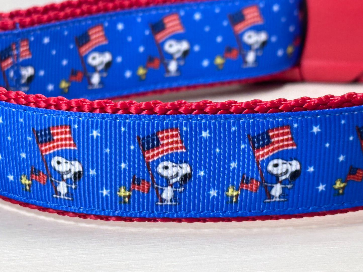 Snoopy Celebrates 4th of July Dog Collar