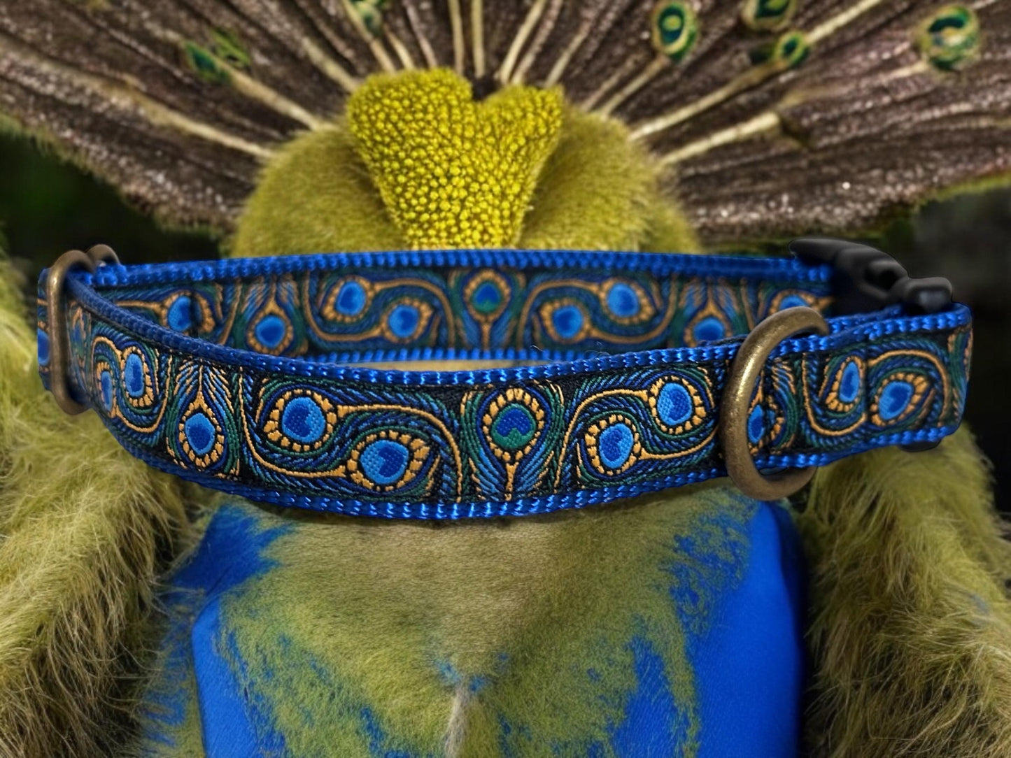 Winni&Me Woofwear Peacock Feather Dog Collar