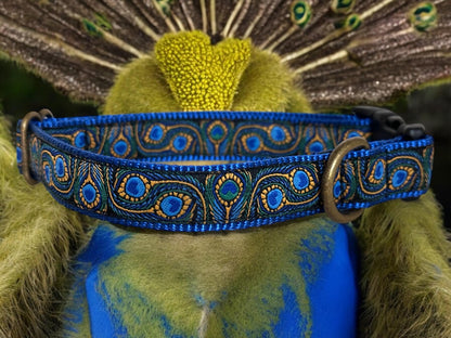 Winni&Me Woofwear Peacock Feather Dog Collar