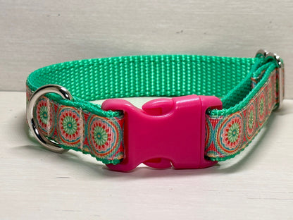 Pink & Green Mosaic Circles