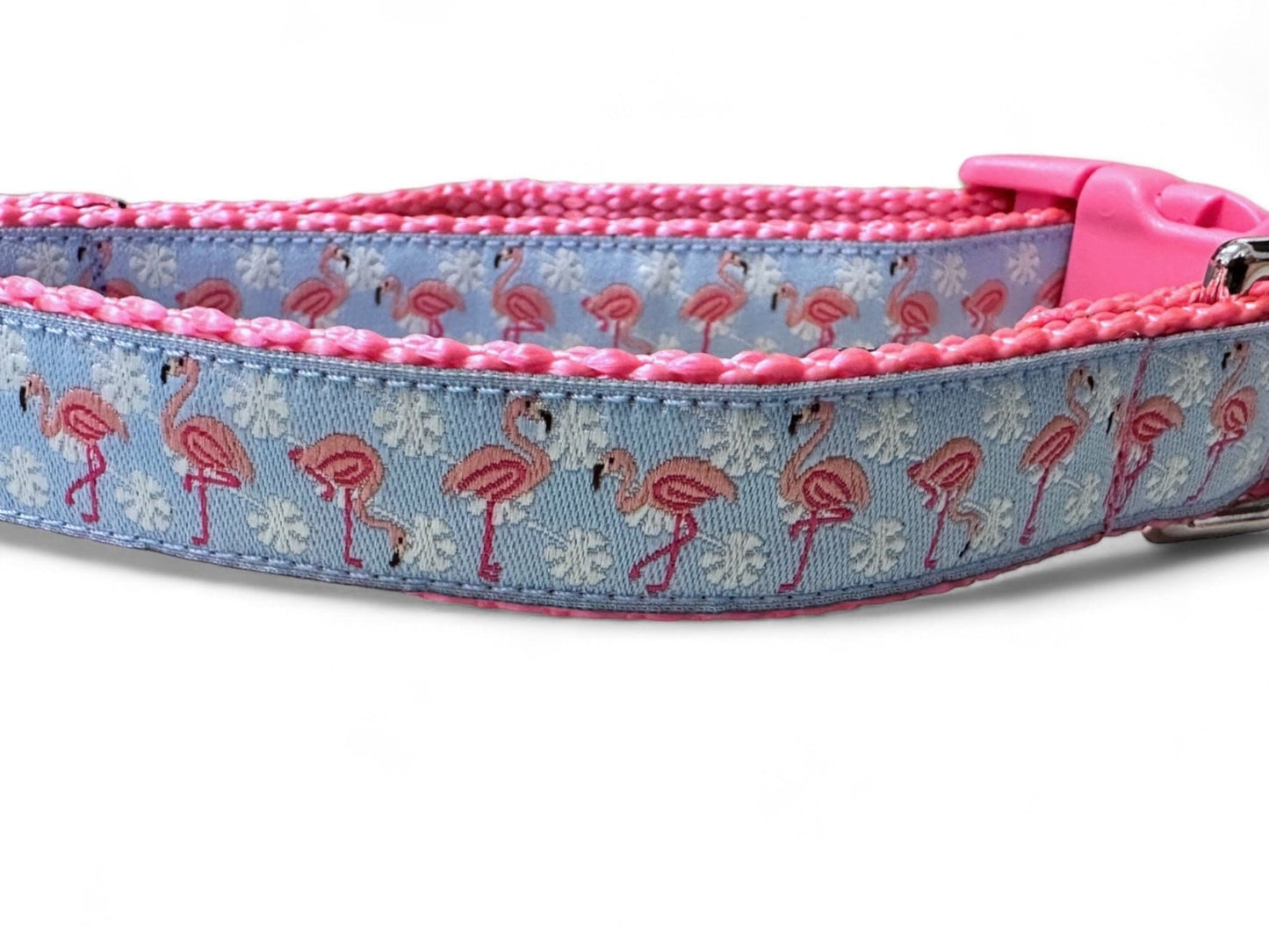 Pink Flamingos Dog Collar