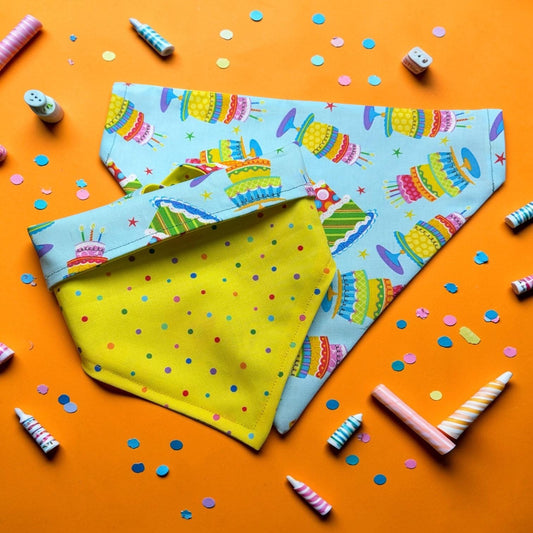 Happy Birthday Personalized Bandana w/Optional Personalization - Winni&Me Woofwear