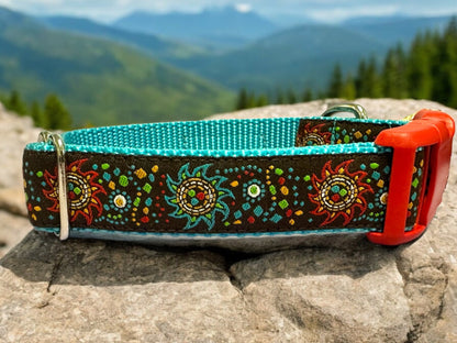 Southwestern Sun Dog Collar - Adjustable Quick Release Buckle