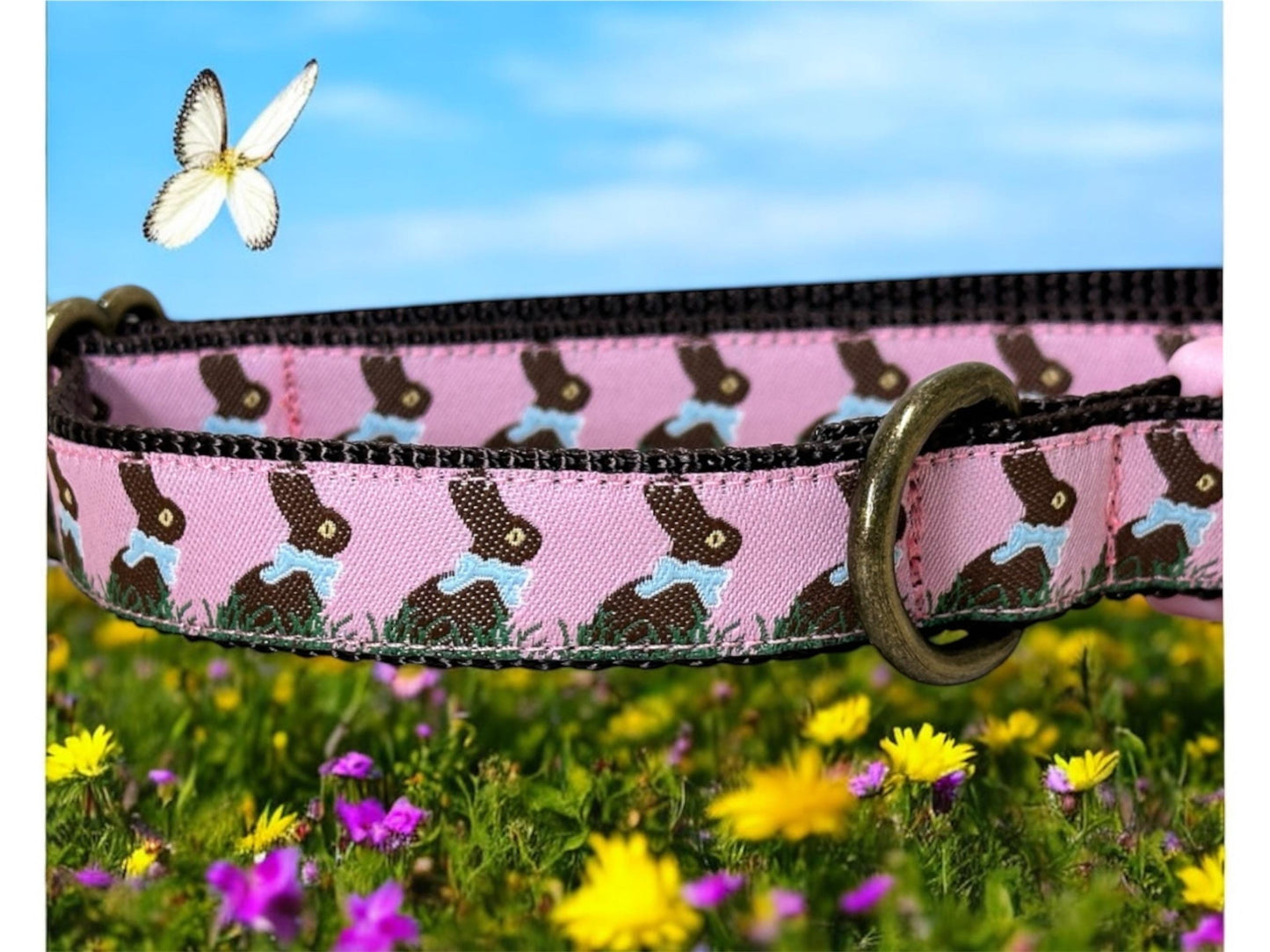 Easter Bunny Dog Collar, Spring Dog Collars