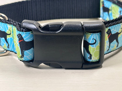 Handmade Dog Collar: Hawaiian Floral Print, Heavyweight Nylon