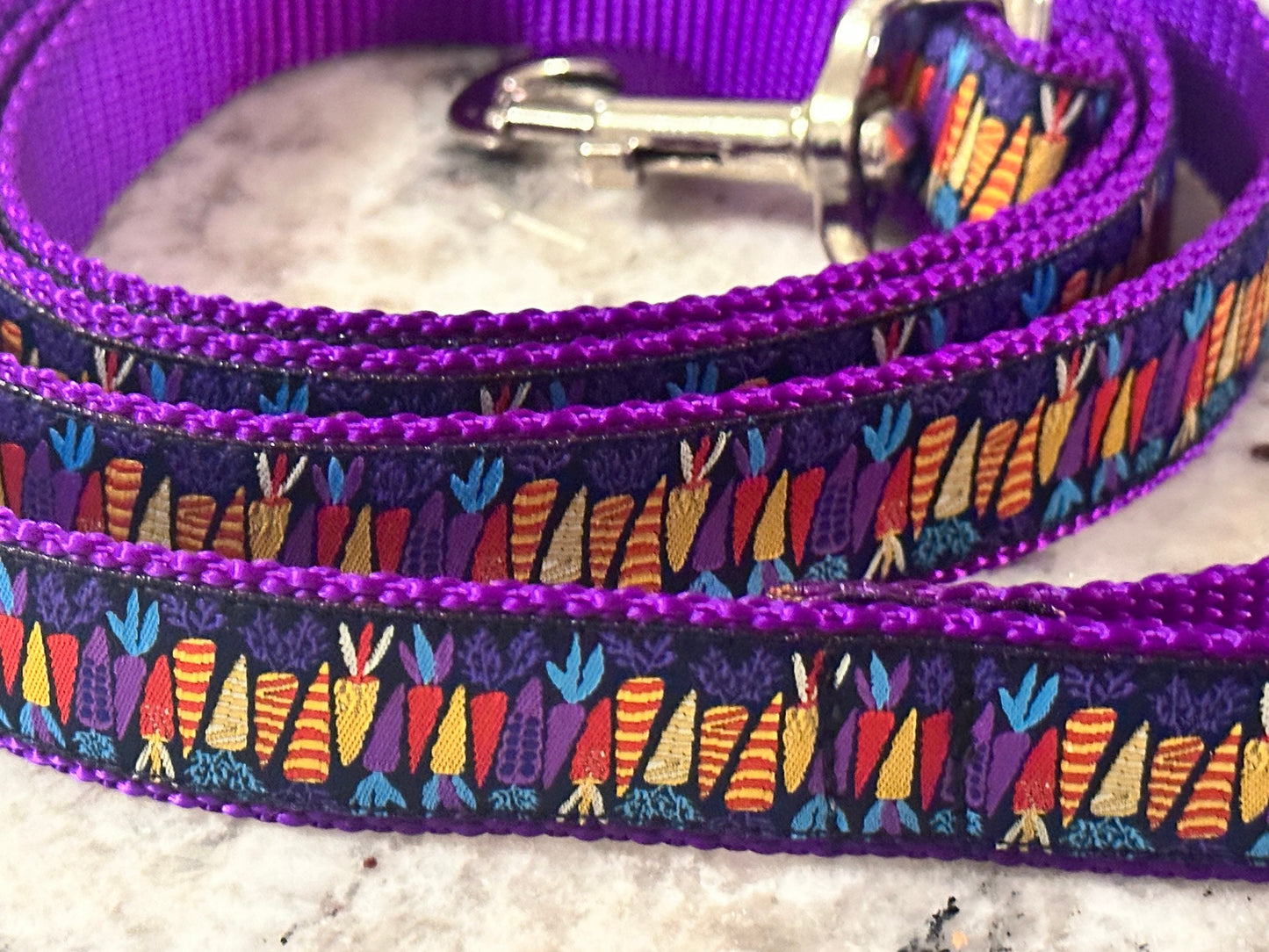 Colorful Carrots Dog Collar/Easter Collar/Spring