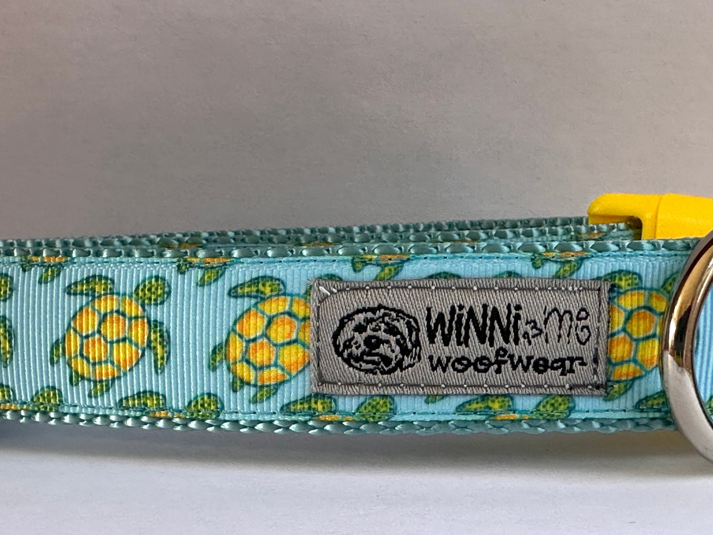 Sea Turtle Dog Collar: Handmade Ribbon Collar