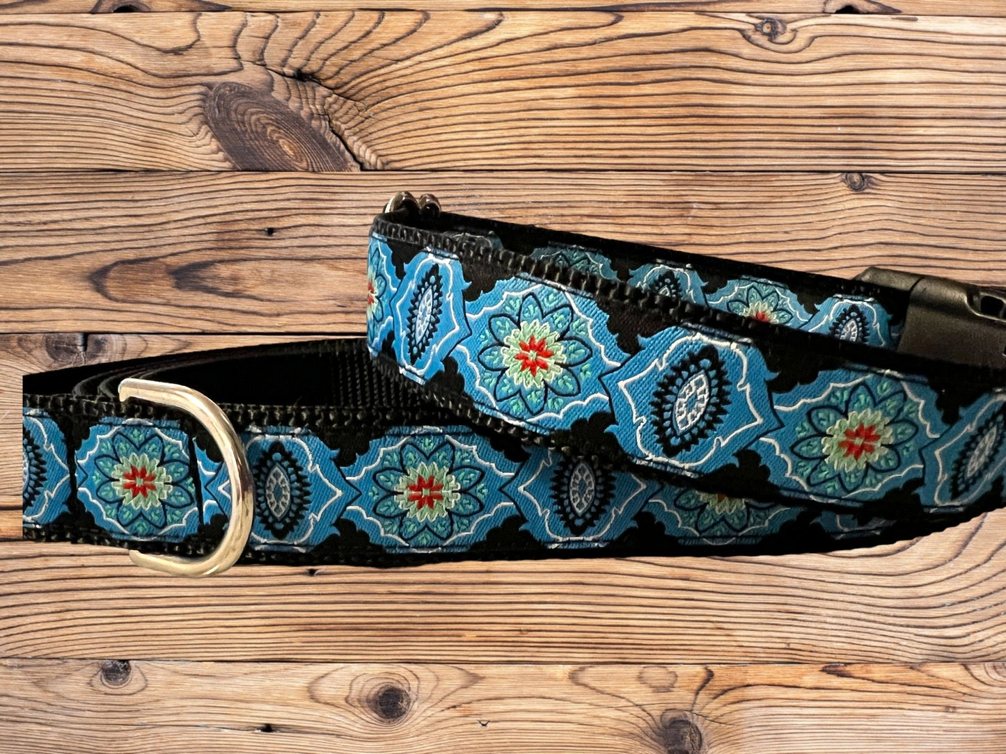 Blue dog collar and Optional 6ft leash