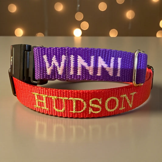 Embroidered Dog Collars, Personalized Collars