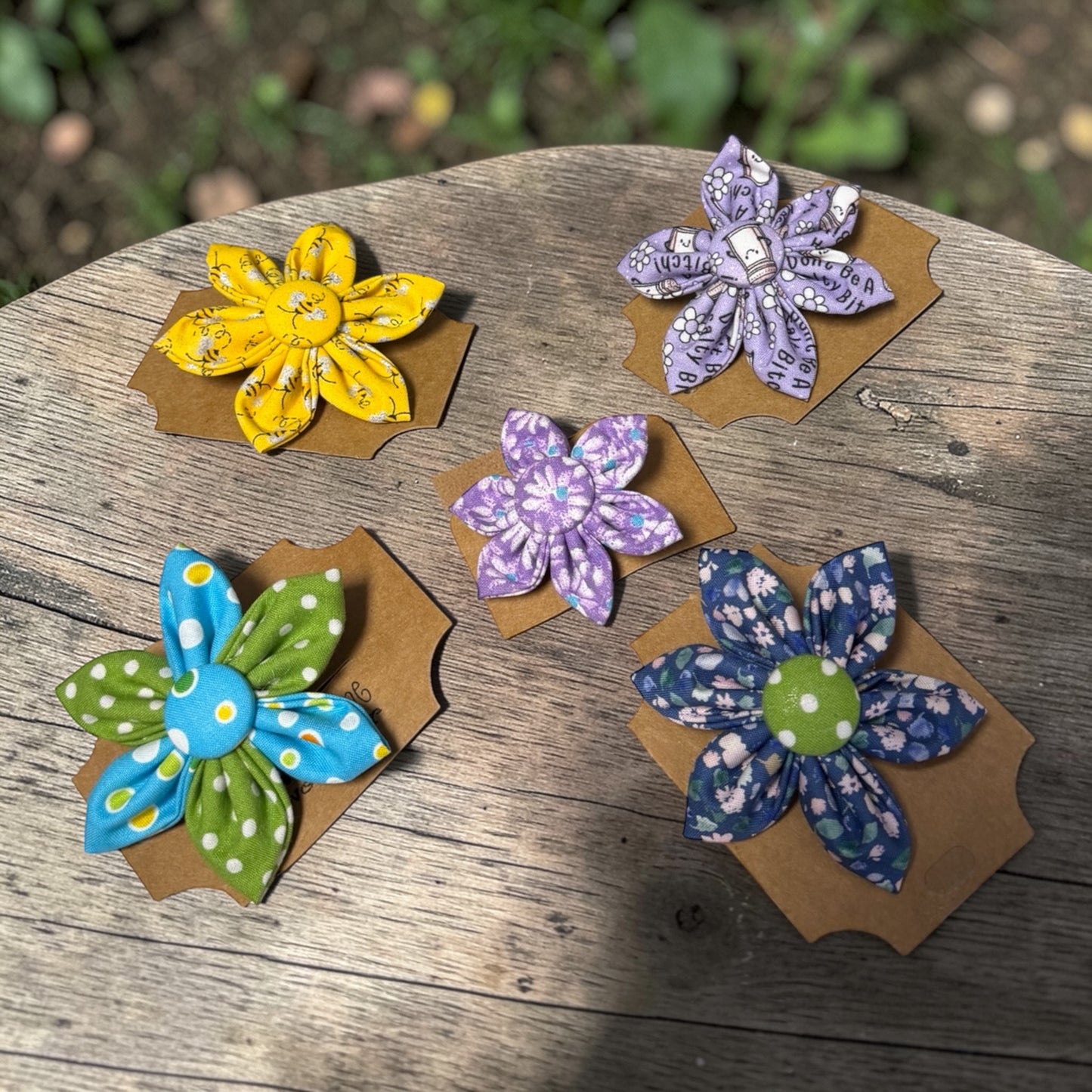Handmade Attachable Flowers for dog collars