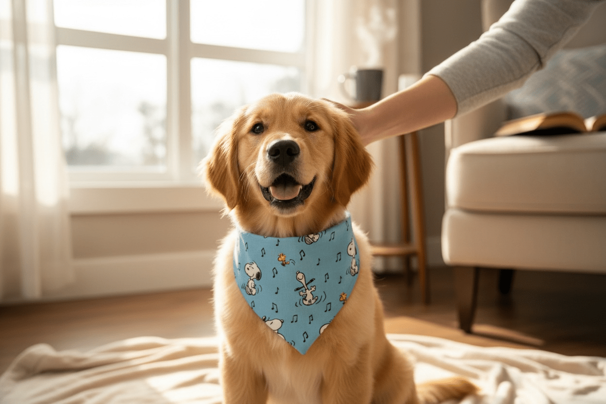 Dancing Snoopy Reversible Dog Bandana - Winni&Me Woofwear