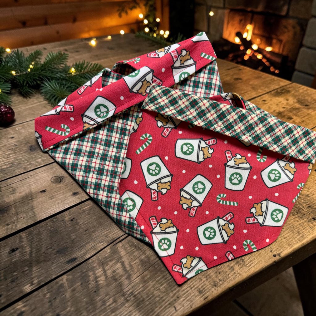 Reversible Holiday PupCup Dog Bandana