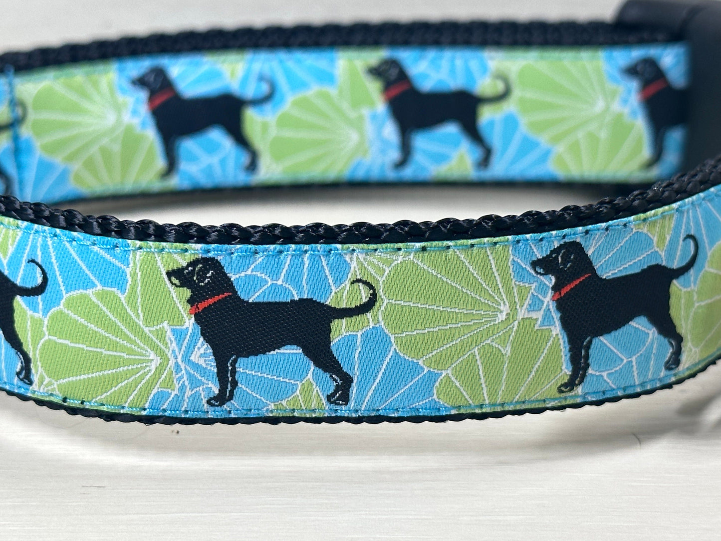 Handmade Dog Collar: Hawaiian Floral Print, Heavyweight Nylon