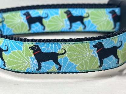 Handmade Dog Collar: Hawaiian Floral Print, Heavyweight Nylon