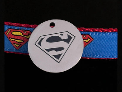 Super Dog Collar: Krypto Style, Handmade Nylon Ribbon Collar