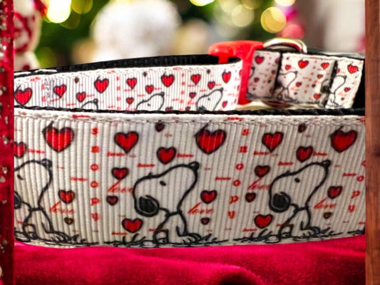 Favorite White Beagle Dog Collar/Puppy Love/Cartoon Beagle