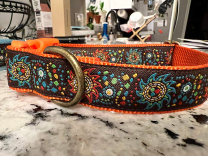 Southwestern Sun Dog Collar - Adjustable Quick Release Buckle