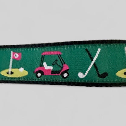 Personalized Golf Dog Collar with Custom Buckle