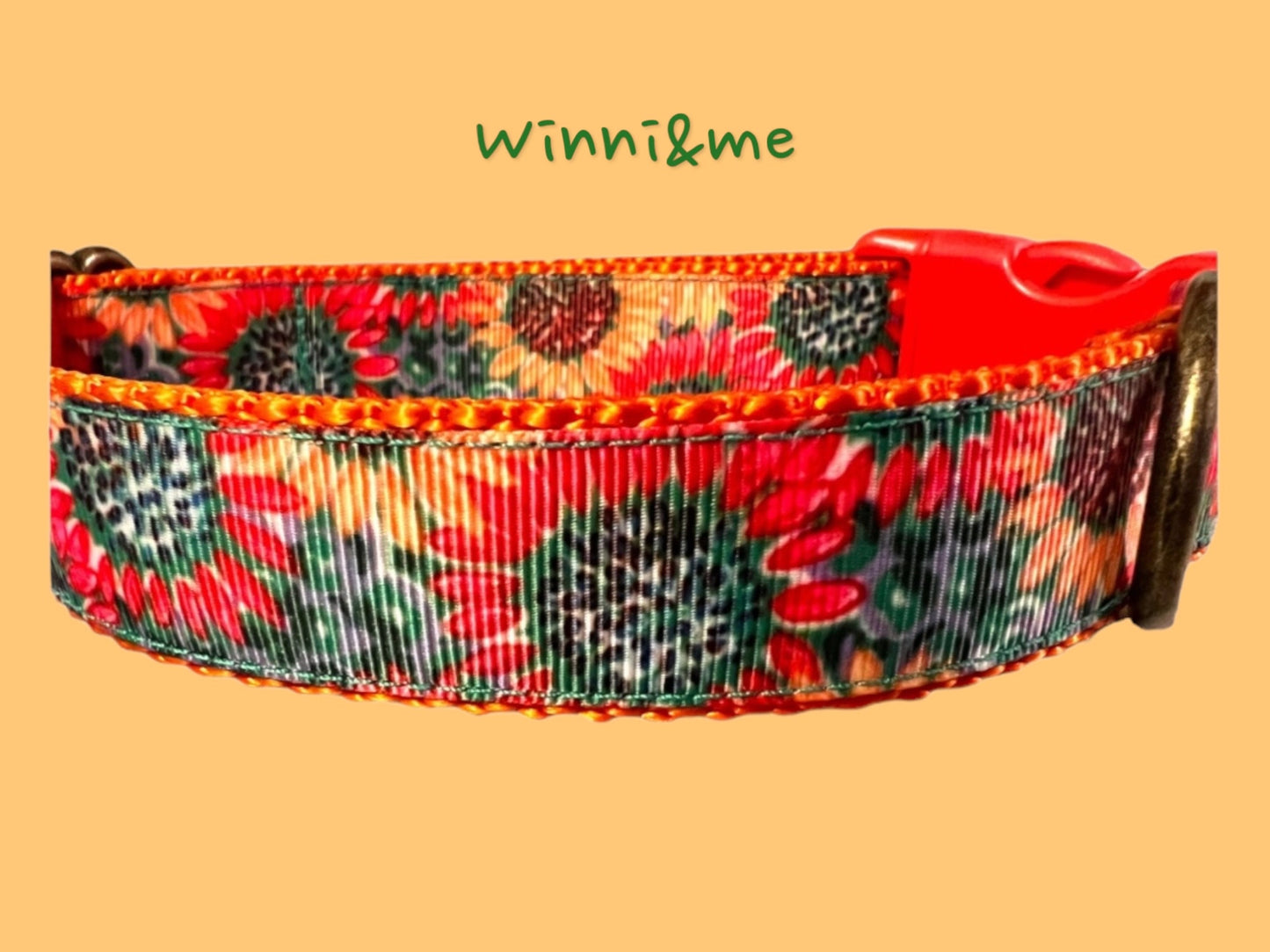 SunFlowers Dog Collar/Fall Flowers/Fall Colors