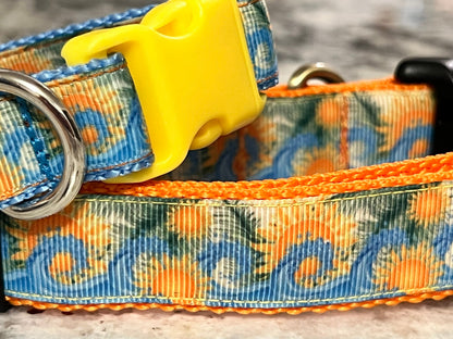 The sun and the sea dog collar - Winni&Me Woofwear