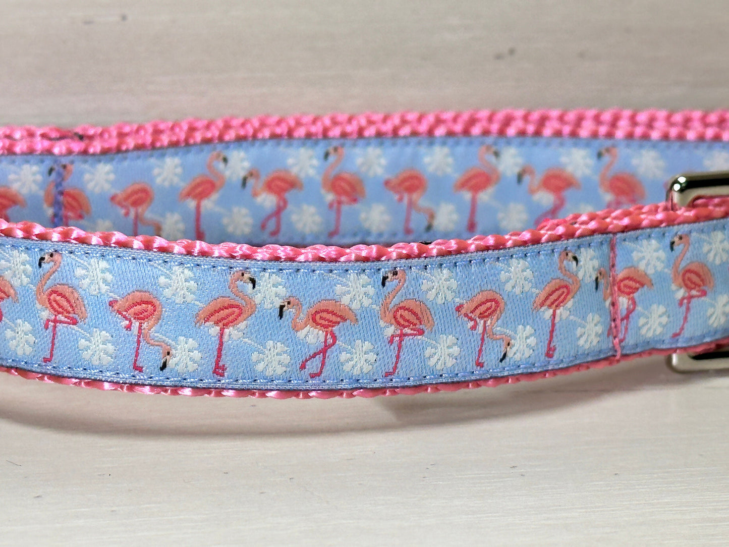 Pink Flamingos Dog Collar