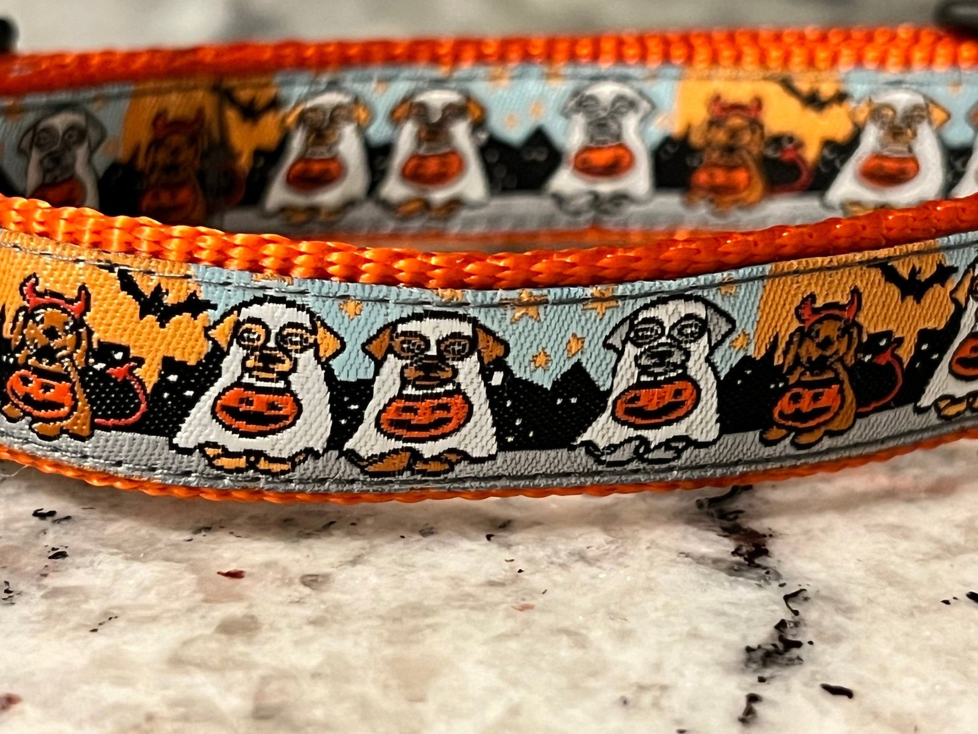 Devil Dog and Ghost dog collar - Dog Collars - Winni&Me Woofwear