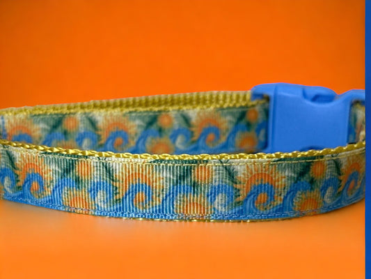 The sun and the sea dog collar - Winni&Me Woofwear