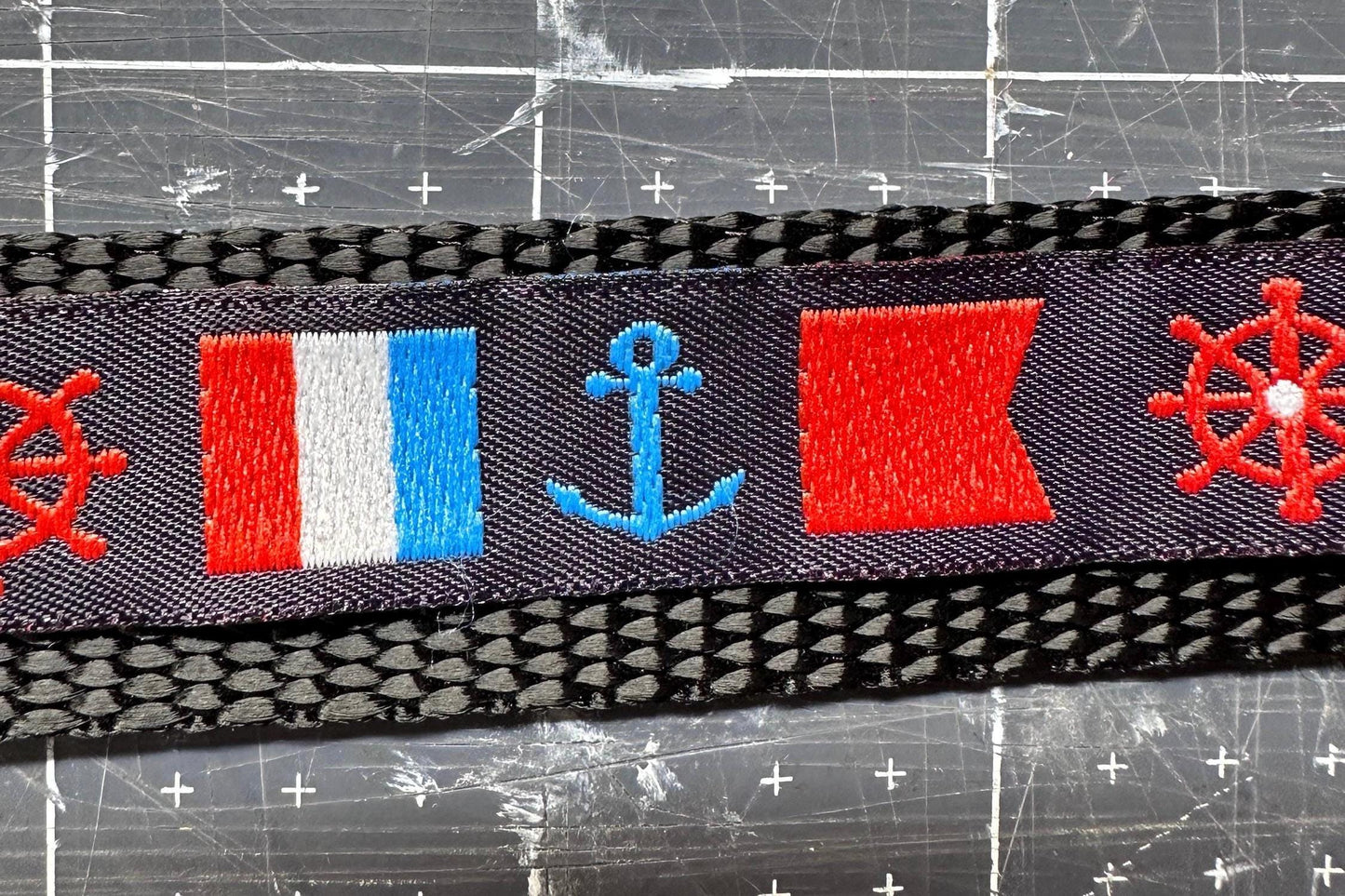 Nautical Dog Collar: Anchors Away, Sailing Boating Theme - Winni&Me Woofwear