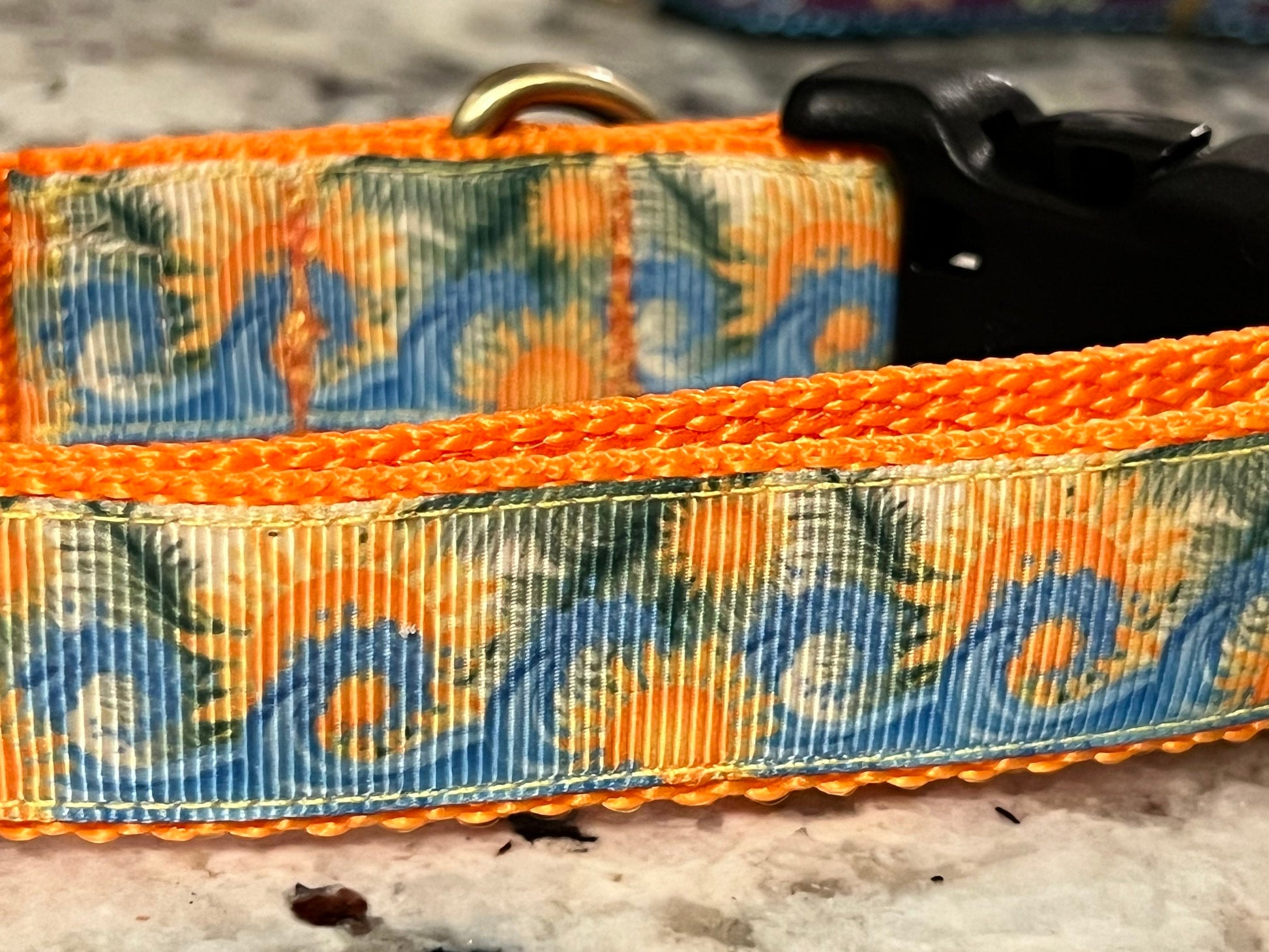 The sun and the sea dog collar - Winni&Me Woofwear