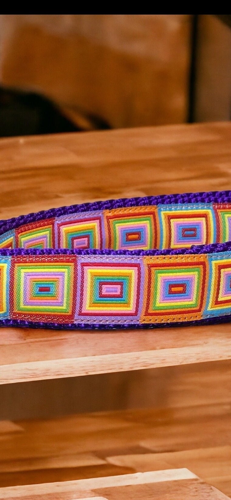 Retro Squares Dog Collar