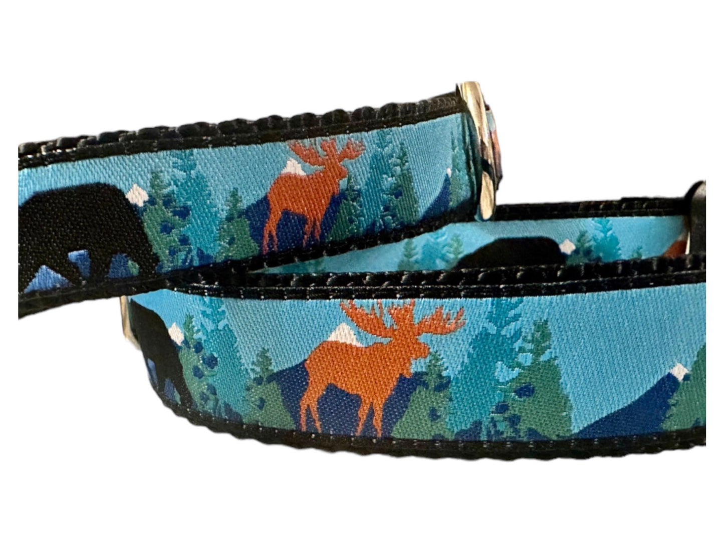 Bear and Moose Forest Friends Dog Collar/Mountain Collars